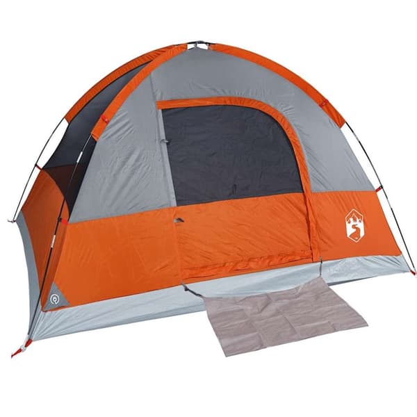 vidaXL Kuppeltelt for camping 3 personer oransje vanntett