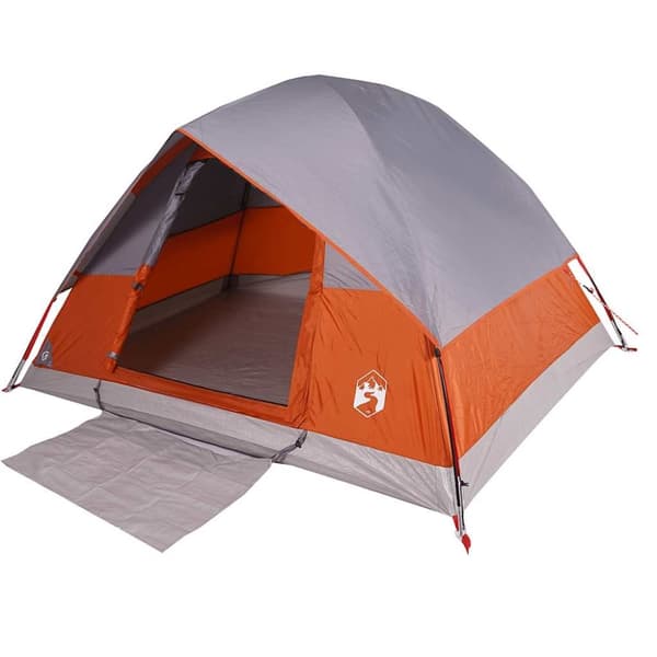 vidaXL Kuppeltelt for camping 3 personer oransje vanntett