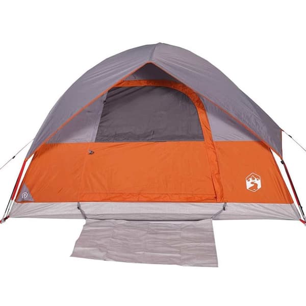 vidaXL Kuppeltelt for camping 3 personer oransje vanntett