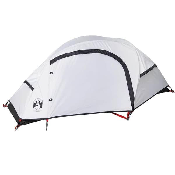vidaXL Kuppeltelt for camping 1 person hvit blendingsstoff vanntett