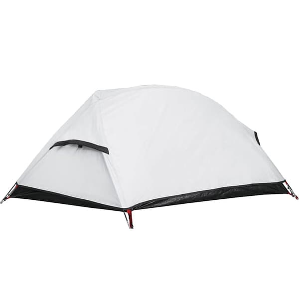 vidaXL Kuppeltelt for camping 1 person hvit blendingsstoff vanntett