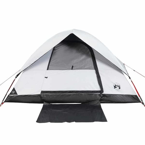vidaXL 4-personers campingtelt vandtæt mørklægningsstof hvid