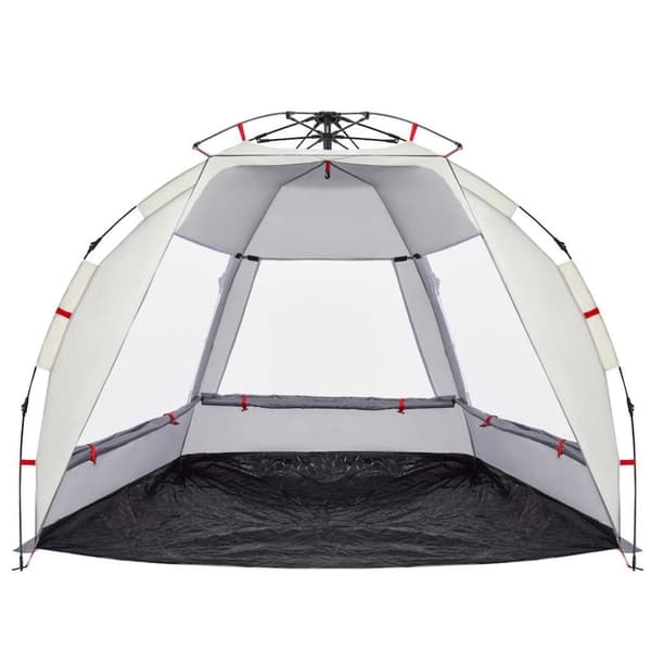 vidaXL 2-personers campingtelt vandtæt quick-release grå