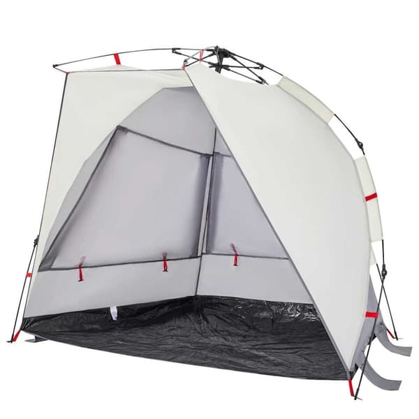 vidaXL 2-personers campingtelt vandtæt quick-release grå