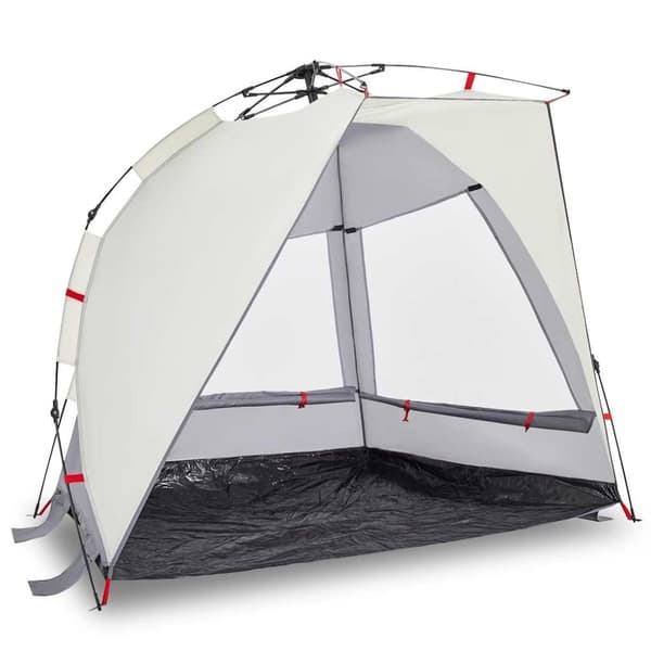 vidaXL 2-personers campingtelt vandtæt quick-release grå