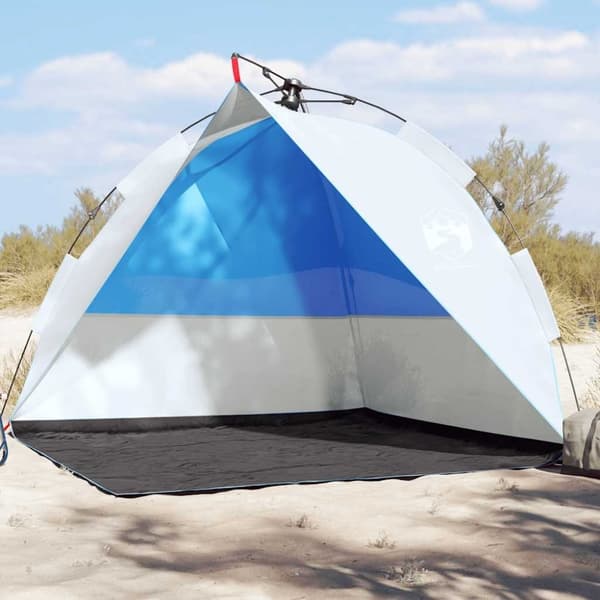 vidaXL Strandtelt vandtæt quick-release azurblå