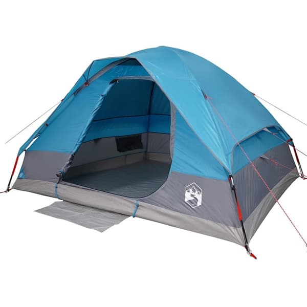 vidaXL Kuppeltelt for camping 4 personer blå vanntett