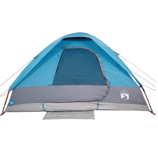vidaXL Kuppeltelt for camping 4 personer blå vanntett
