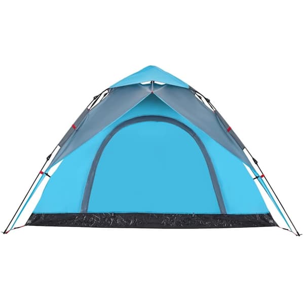 vidaXL 5-personers campingtelt kuppel quick-release blå