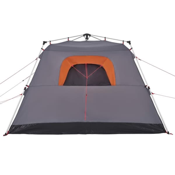 vidaXL 4-personers campingtelt quick-release grå og orange
