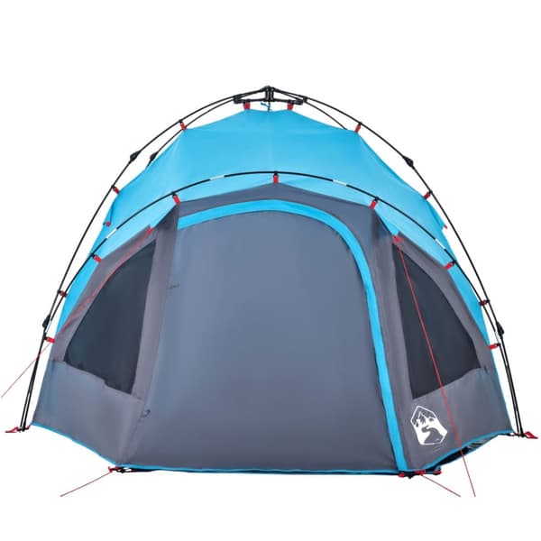 vidaXL 3-personers campingtelt kuppel quick-release blå