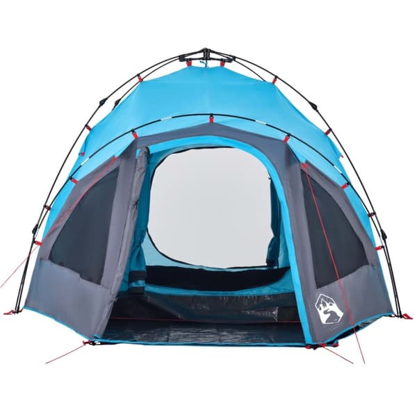 vidaXL 3-personers campingtelt kuppel quick-release blå