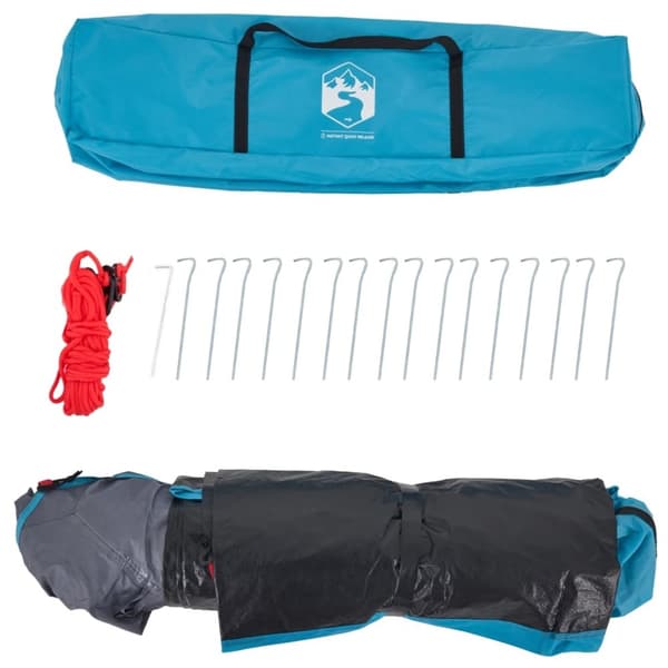 vidaXL 3-personers campingtelt kuppel quick-release blå