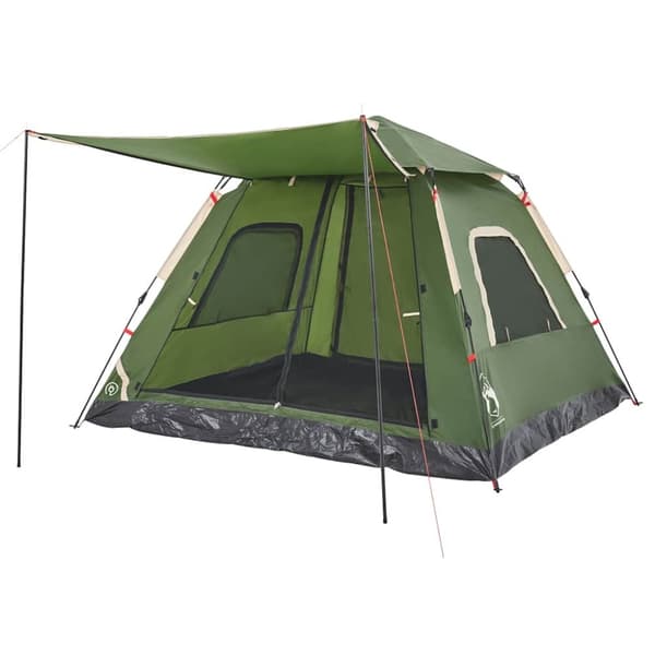 vidaXL 5-personers campingtelt kuppel quick-release grøn