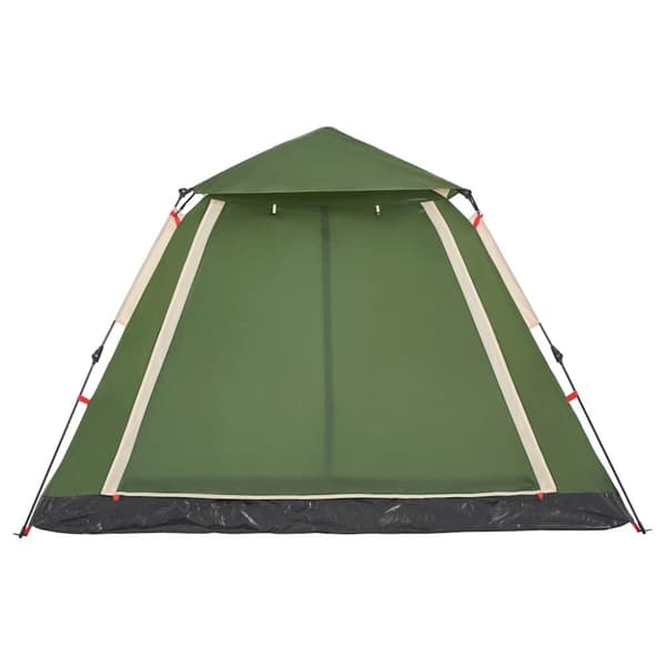 vidaXL Kuppeltelt for camping 5 personer grønn hurtigutløser