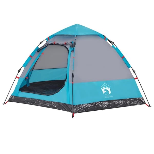 vidaXL 4-personers campingtelt quick-release blå