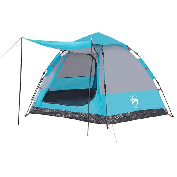vidaXL 4-personers campingtelt quick-release blå