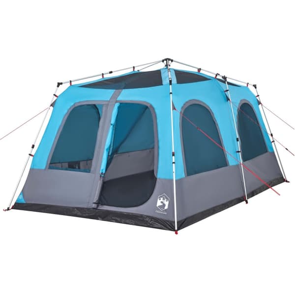 vidaXL Familietelt for camping 8 personer blå hurtigutløser