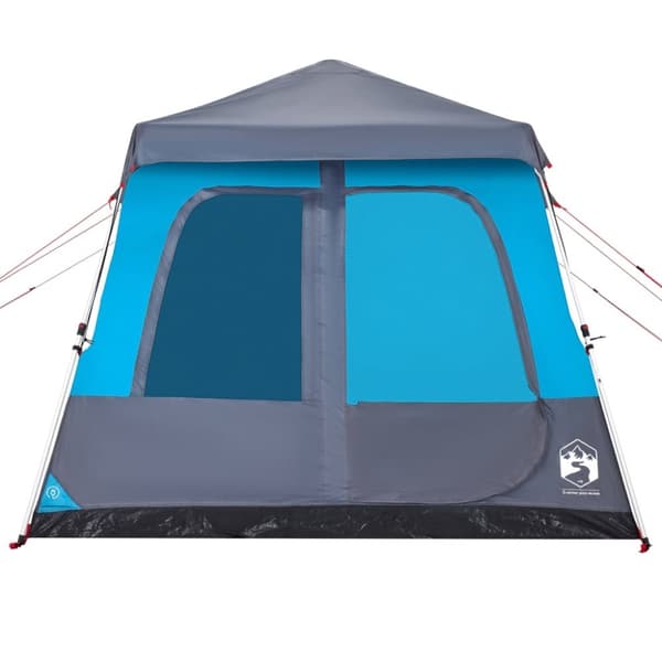 vidaXL Familietelt for camping 8 personer blå hurtigutløser