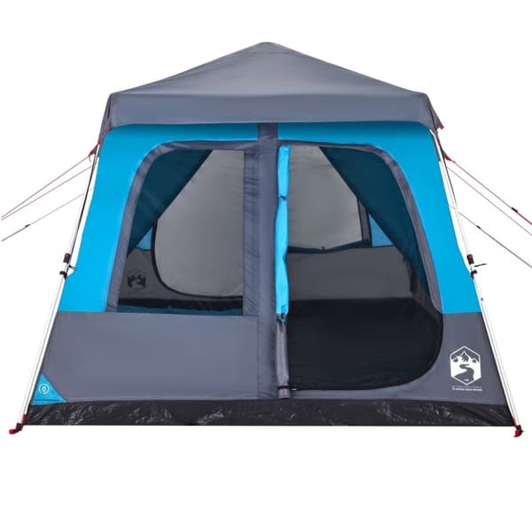 vidaXL Familietelt for camping 8 personer blå hurtigutløser