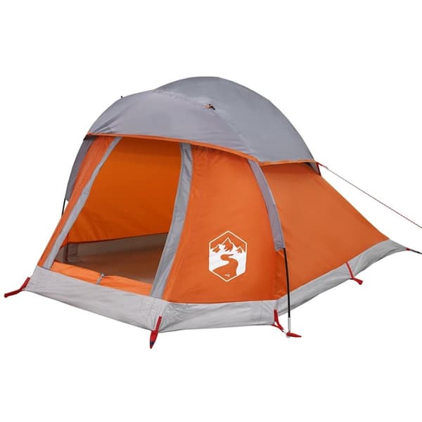 vidaXL Campingtelt 1 person grå og oransje vanntett