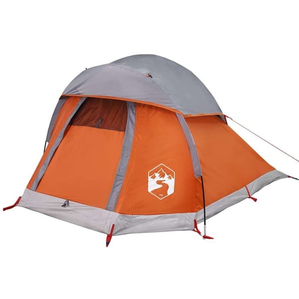 vidaXL Campingtelt 1 person grå og oransje vanntett