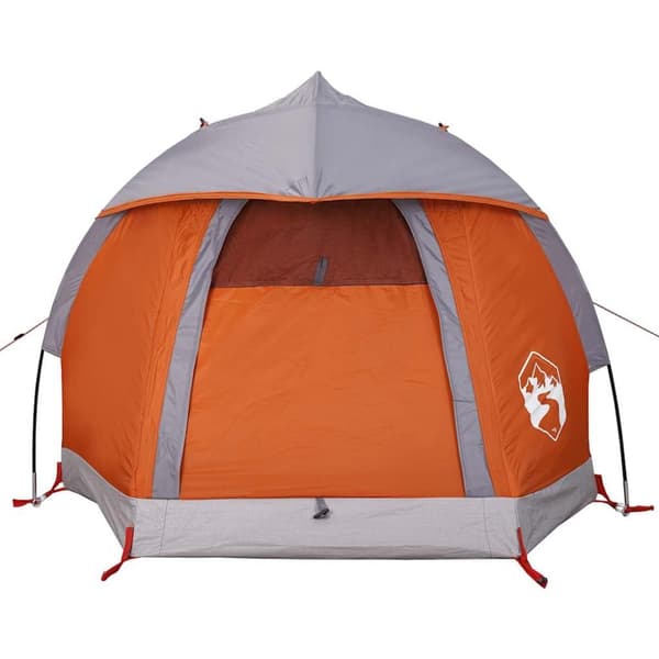 vidaXL Campingtelt 1 person grå og oransje vanntett