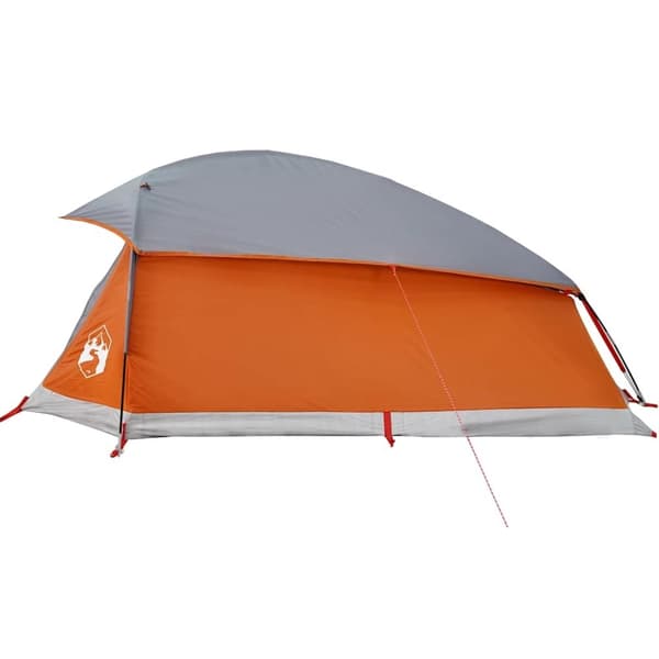vidaXL Campingtelt 1 person grå og oransje vanntett