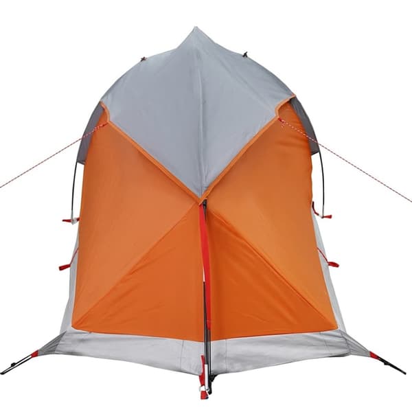 vidaXL Campingtelt 1 person grå og oransje vanntett