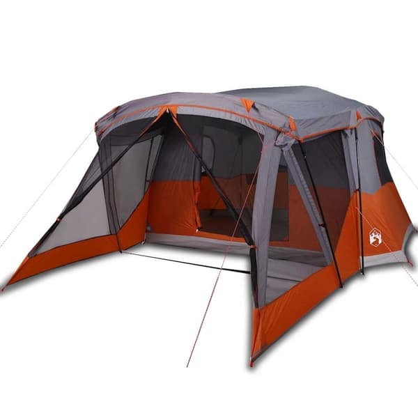 vidaXL 4-personers campingtelt med fortelt vandtæt orange