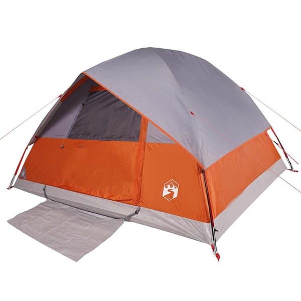 vidaXL Kuppeltelt for camping 6 personer oransje vanntett