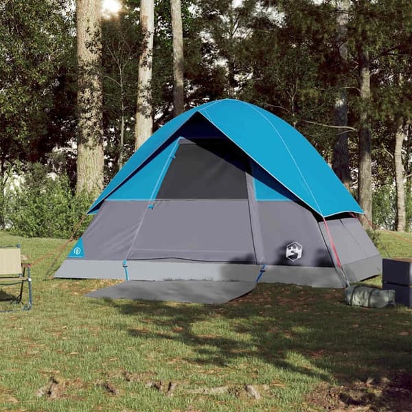 vidaXL Kuppeltelt for camping 3 personer blå vanntett