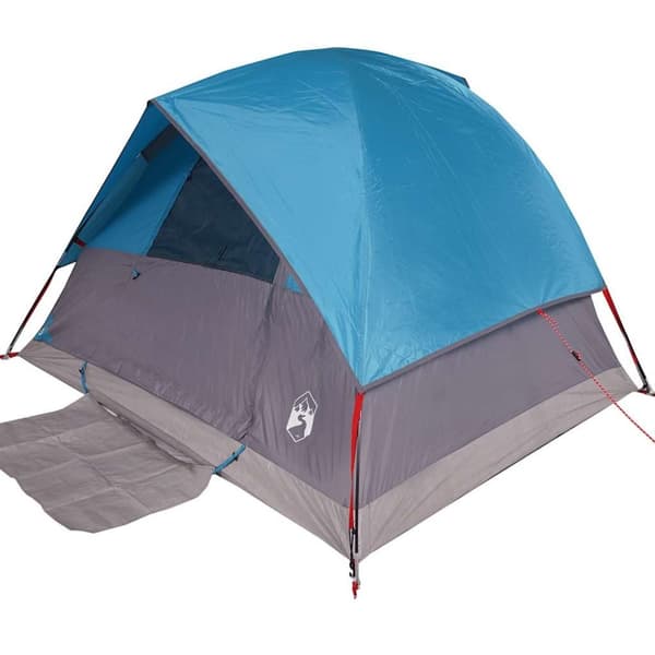 vidaXL Kuppeltelt for camping 3 personer blå vanntett