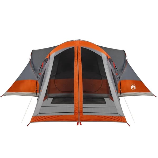 vidaXL Familjetält tipi 8 person grå och orange vattentätt