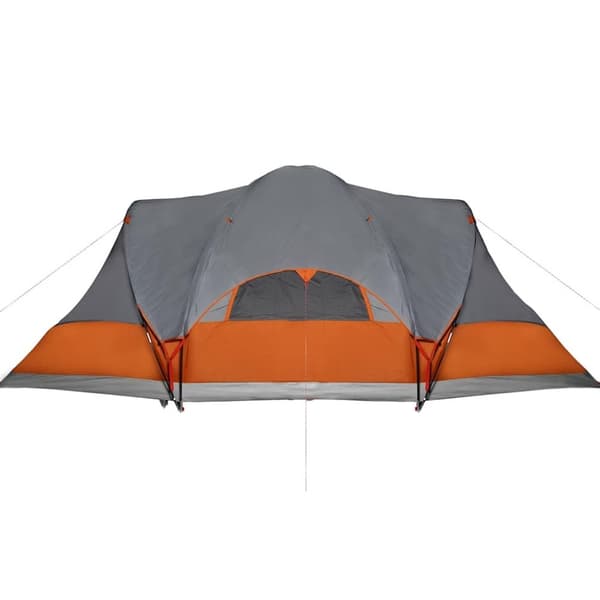 vidaXL Familjetält tipi 8 person grå och orange vattentätt