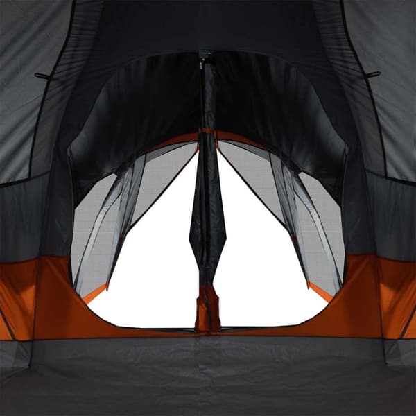 vidaXL Familjetält tipi 8 person grå och orange vattentätt