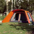 Miniatyrbild 3 av 11: vidaXL Familjetält med veranda 9 personer grå och orange snabbrest