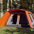 Miniatyrbild 1 av 11: vidaXL Familjetält med veranda 9 personer grå och orange snabbrest