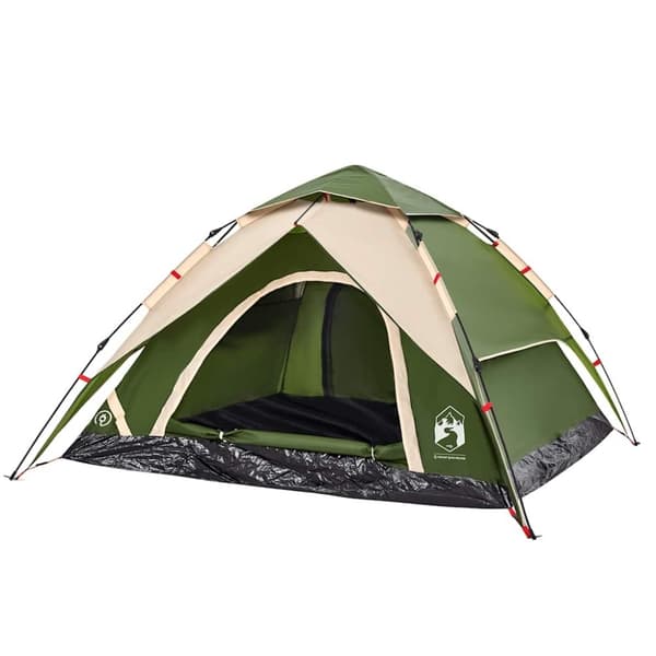 vidaXL 5-personers campingtelt kuppel quick-release grøn