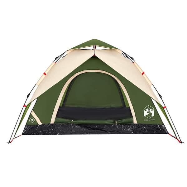 vidaXL 5-personers campingtelt kuppel quick-release grøn