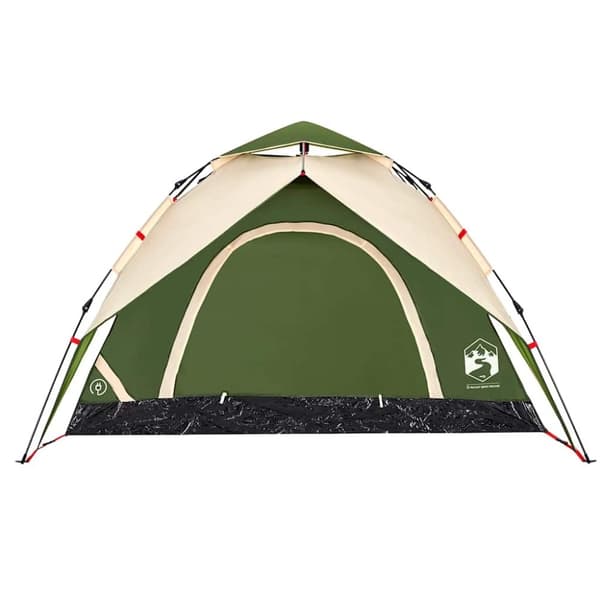 vidaXL 5-personers campingtelt kuppel quick-release grøn