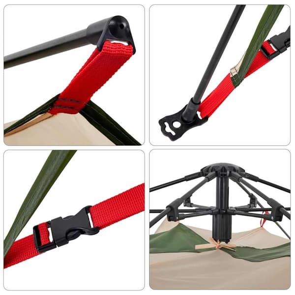 vidaXL 5-personers campingtelt kuppel quick-release grøn