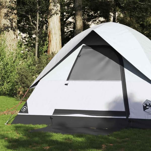 vidaXL 2-personers campingtelt vandtæt mørklægningsstof hvid