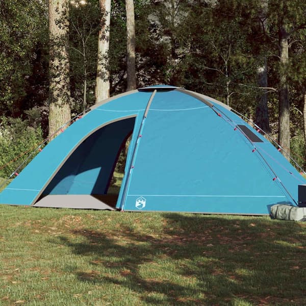 vidaXL Campingtelt 8 personer blå vanntett