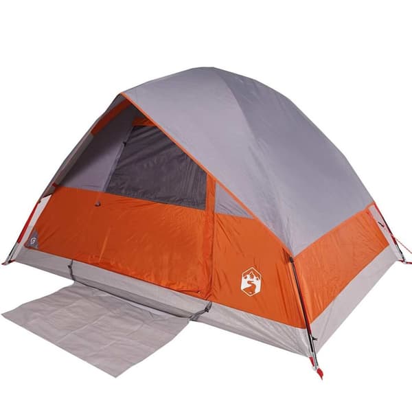 vidaXL Kuppeltelt for camping 4 personer oransje vanntett