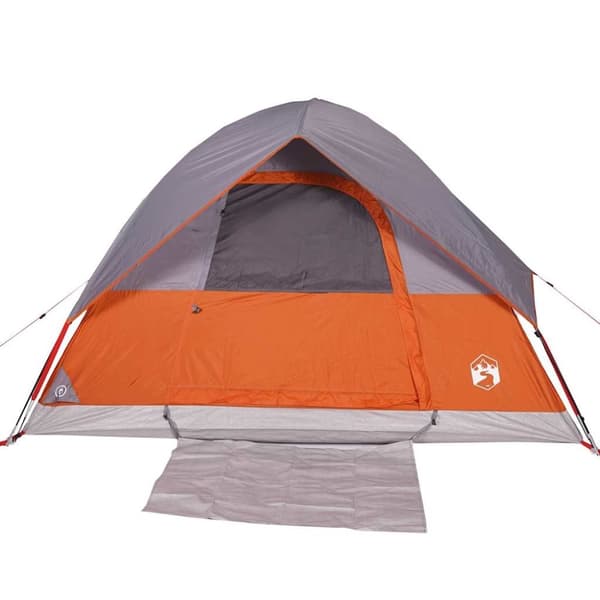 vidaXL Kuppeltelt for camping 4 personer oransje vanntett