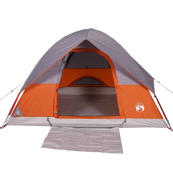 vidaXL Kuppeltelt for camping 4 personer oransje vanntett