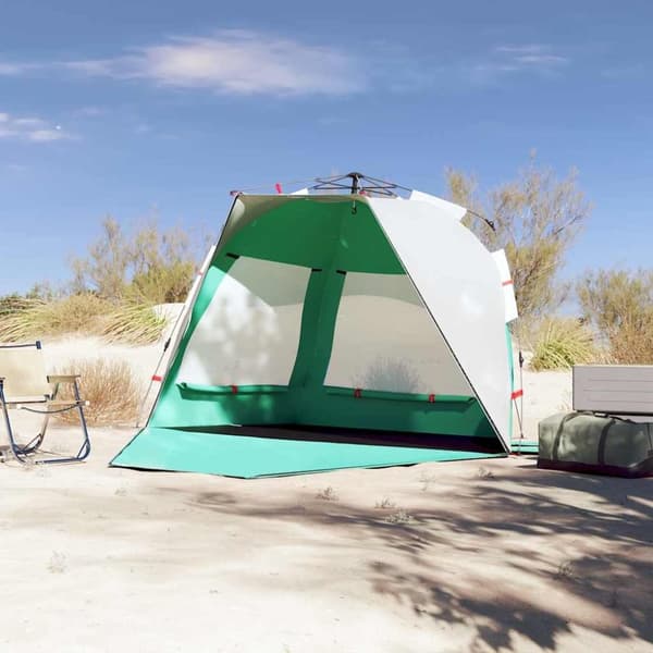 vidaXL 3-personers campingtelt vandtæt quick-release grøn