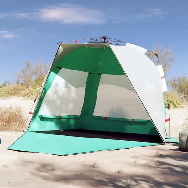 vidaXL 3-personers campingtelt vandtæt quick-release grøn