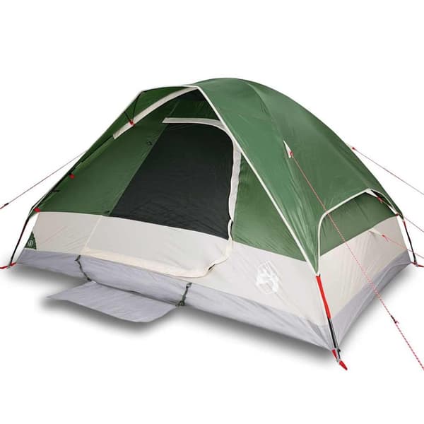 vidaXL Kuppeltelt for camping 6 personer grønn vanntett